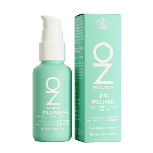 OZ Hyaluronic Serum Plumping Anti-Aging Serum for Fine Lines and Dehydrated Skin with Organic Aloe and Rosehip for Intense Hydration, Daily Freshness - 30ml