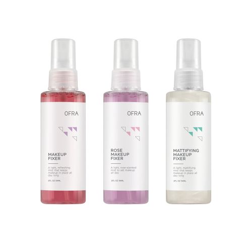 رذاذ تثبيت المكياج باللون الوردي