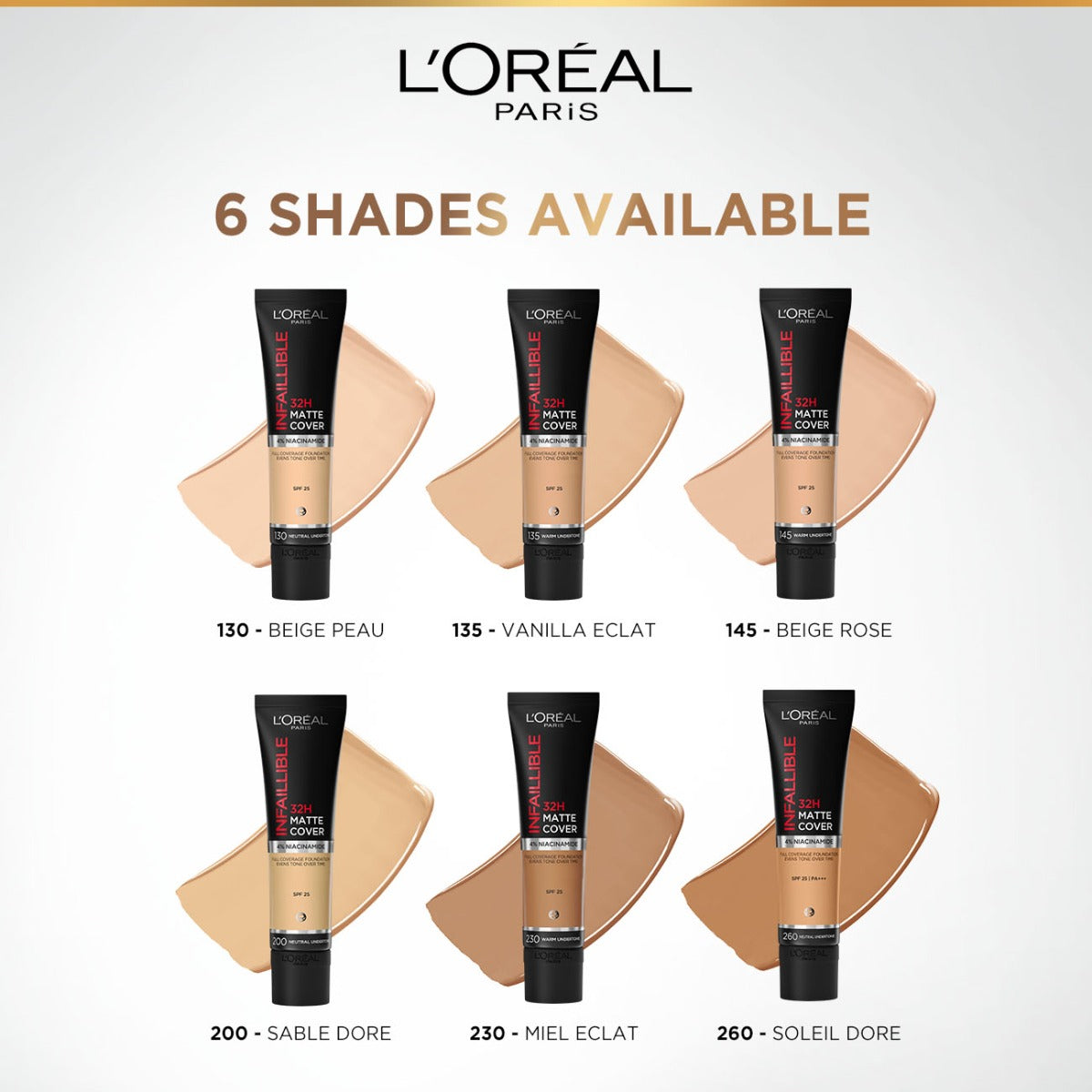 Infallible 32HR Matte Cover Foundation - 130 Neutral Undertone
