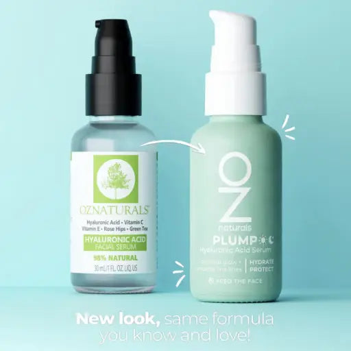 OZ Hyaluronic Serum Plumping Anti-Aging Serum for Fine Lines and Dehydrated Skin with Organic Aloe and Rosehip for Intense Hydration, Daily Freshness - 30ml