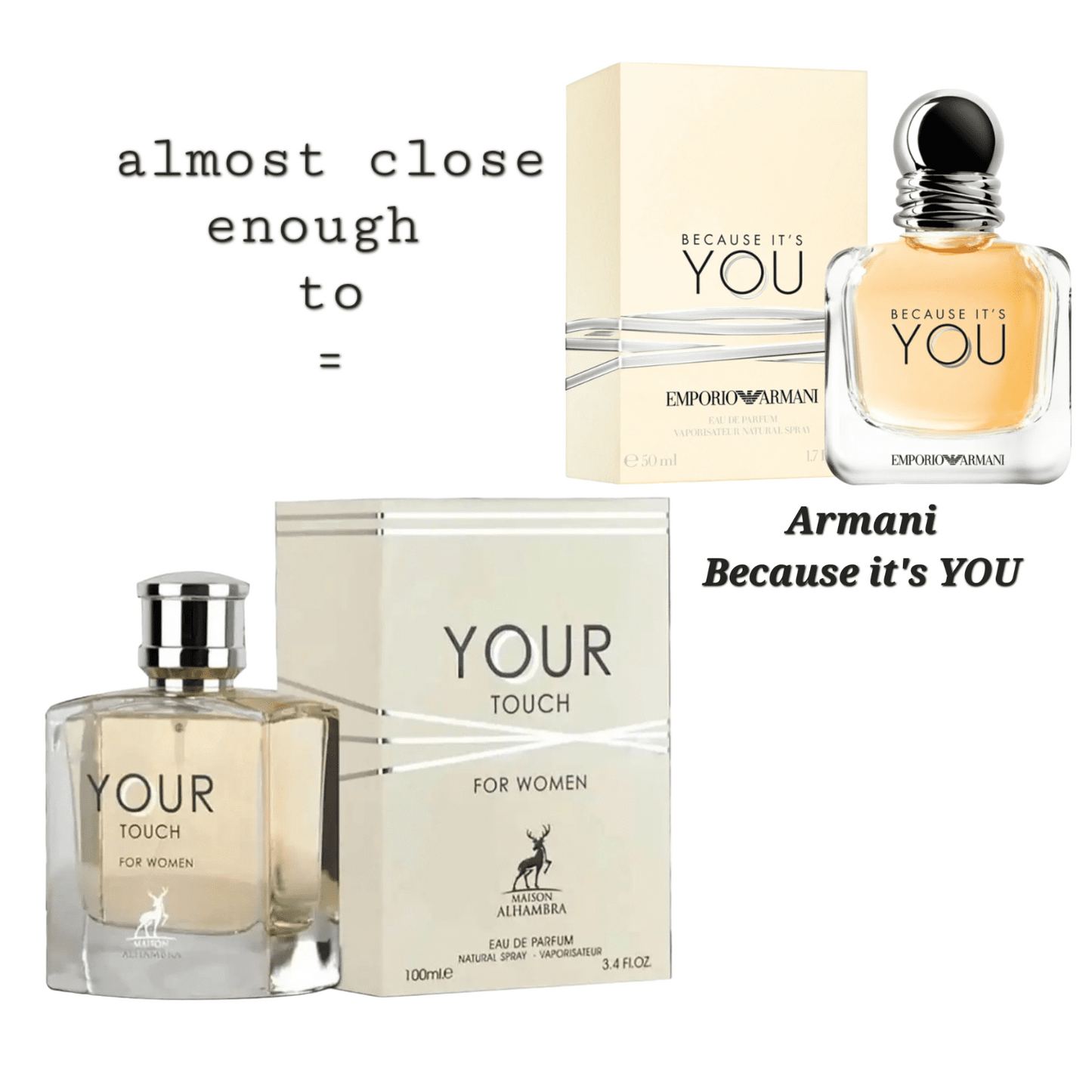 Your Touch Eau de Parfums for Women -100 ml (Inspired by Armani Because It's You )
