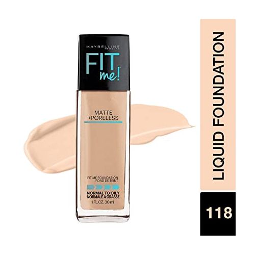Fit Me Matte + Poreless Foundation - 118 Light Beige