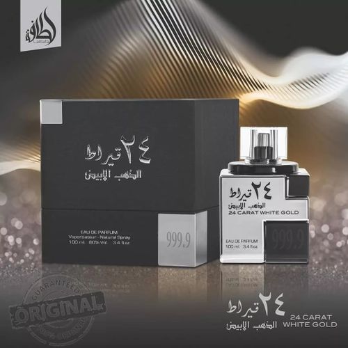 24 Carat White Gold Eau De Perfume - For Unisex 100ml