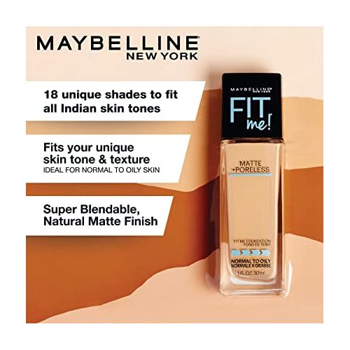 Fit Me Matte + Poreless Foundation - 118 Light Beige