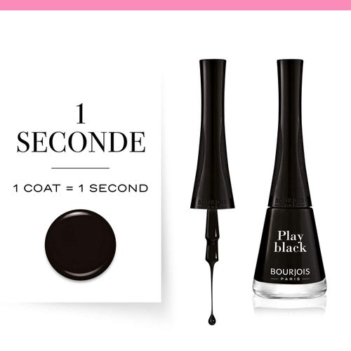 1 Seconde  Nail Polish - 06 Play Black