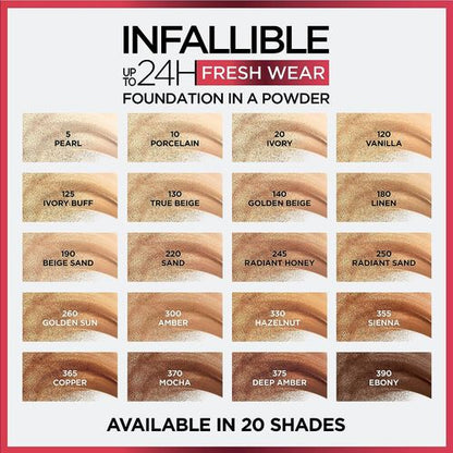 Infaillible 24h Fresh Wear Powder Foundation - 40 Cashmere