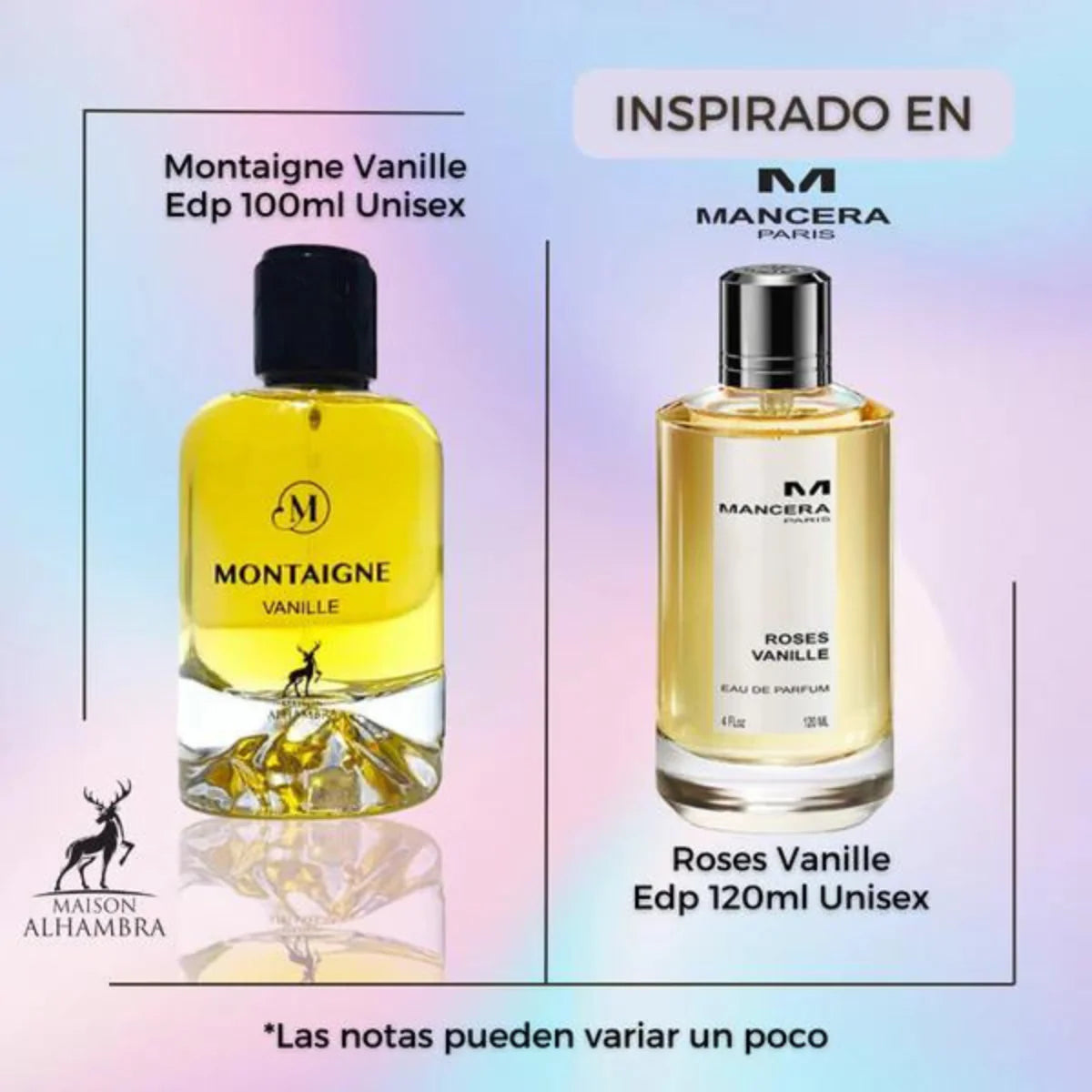 Maison Alhambra Montaigne Vanille EDP - 100ml (Inspired by Mancera Rose Vanille)