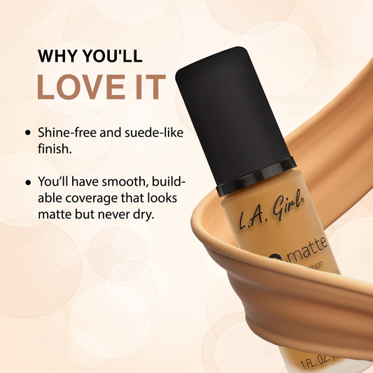 Pro Matte Long Wear Foundation - GLM677 - Soft Honey