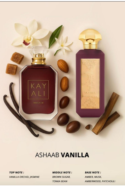 Ashaab Vanilla Eau De Parfum - For Unisex (inspired by kayali vanilla 28) - 100ml