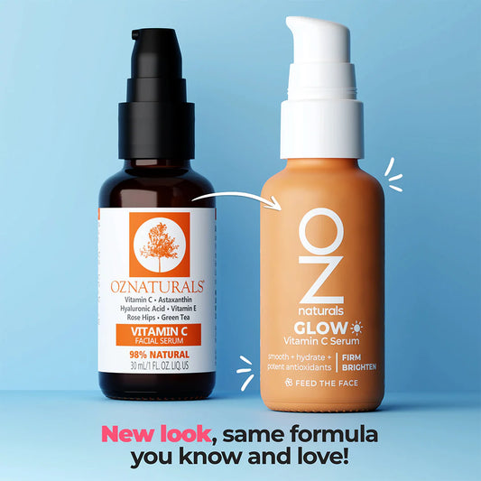 OZ Vitamin C Serum, Anti-Aging Serum with Hyaluronic Acid, Pure Vitamin E and Rosehip Oil, Natural Antioxidant Face Serum for a Brighter - 30ml